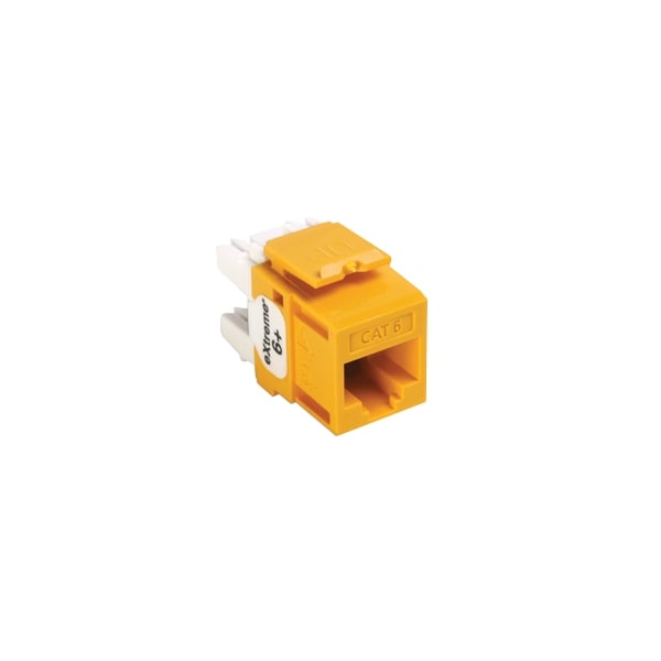 1-Port Mod Jack 110 8W8P Utp, T568A/B Cat6 Quickport, Extreme 6+ YL